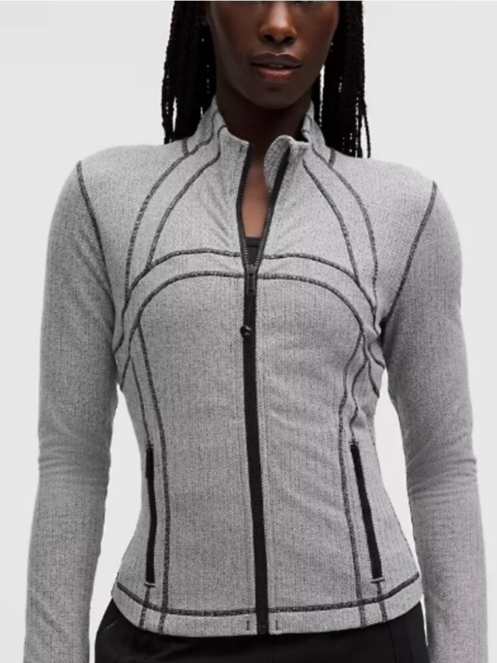 Lululemon Define Cropped Jacket In Herringbone Sz 4 NWT